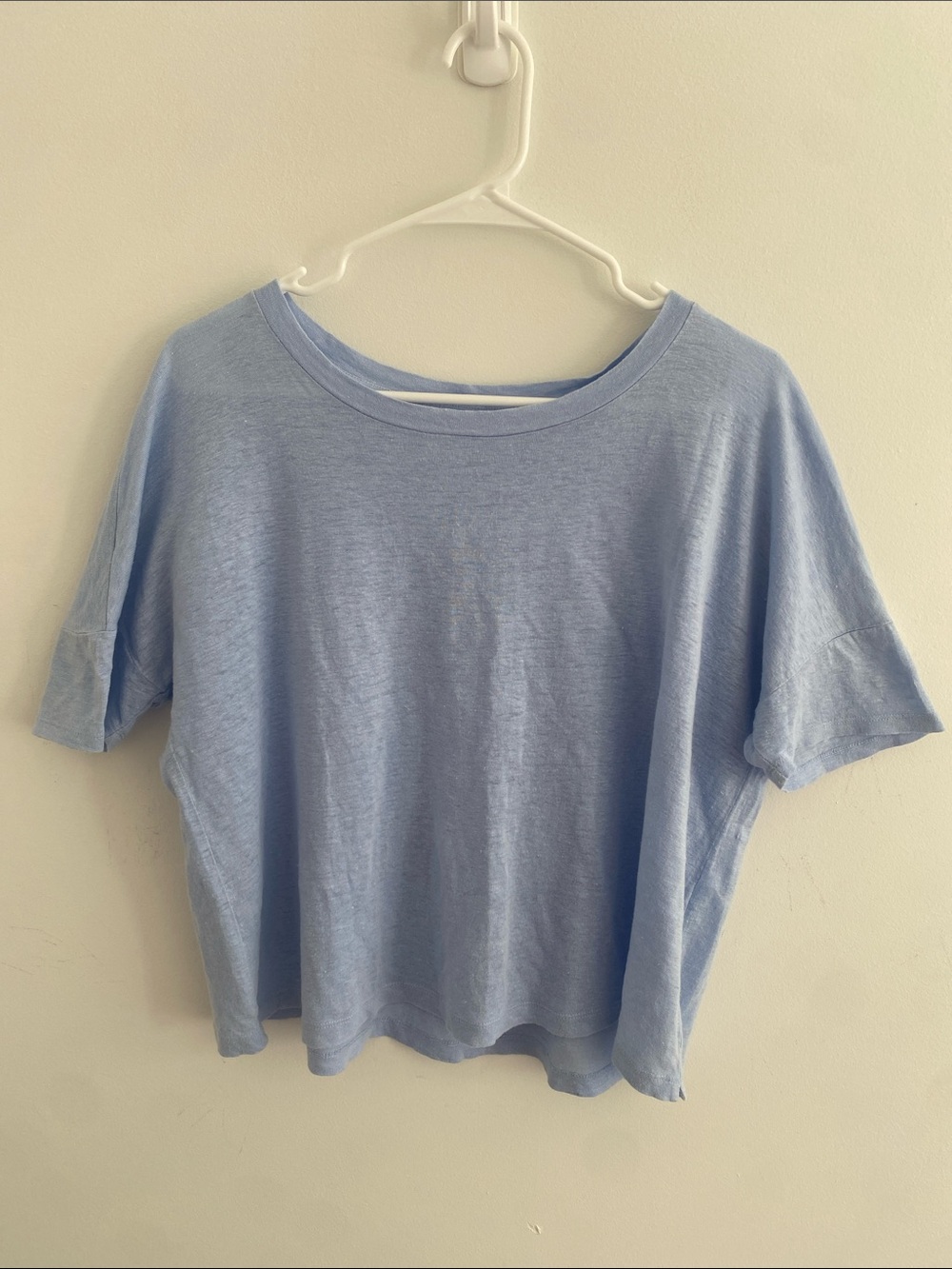 Eileen Fisher Organic Linen Oversized S/S T-Shirt Skylight Blue XXS